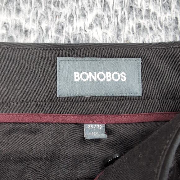 Bonobos Pants Men 35x32 Brown Stretch Tuesday Work Chino Straight Classiccore - Picture 4 of 10